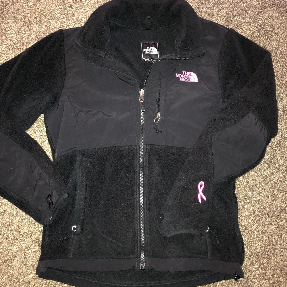 THE NORTH FACE BLACK DENALI BREAST CANCER JACKET S